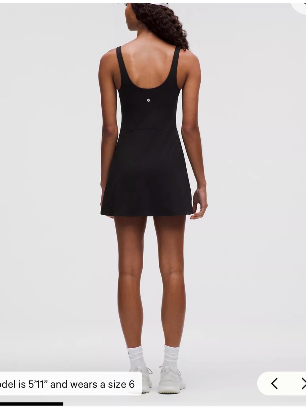 Black Athletic Tank Dress with Built-In Support